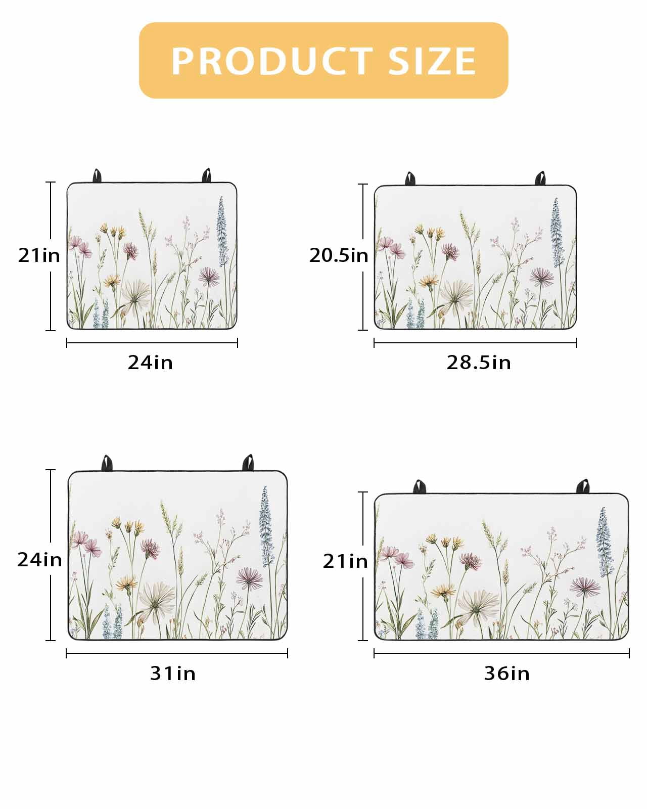 nqOlkjepod Large Induction Cooktop Protector Mat 24"x21", Spring Botanical Floral Stove Top Covers for Electric Stove, Farmhouse Summer Flowers Stove Burner Cover Mats, Glass Top Stove Cover