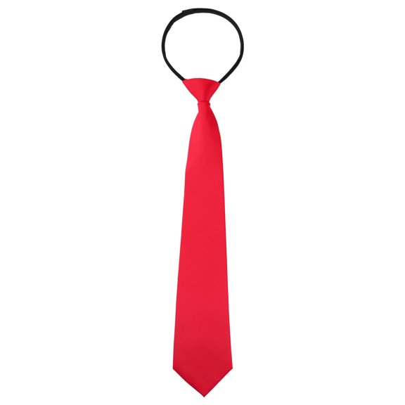 Corbata Pre-atada INSPIRE CHIC para Hombres 8cm de Ancho Ajustable Color Sólido de Rayón para Vestimenta Formal de Negocios Boda Roja Larga 48cm/18.9"