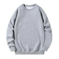 thumbnail image 2 of EOYWHK Crewneck Sweatshirts for Men 100% Cotton Long Sleeve Fall Top Thicken Lined Long Sleeve Pullover Sweatshirts, 2 of 4