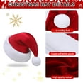 thumbnail image 3 of Unisex Adults Kids Velvet Comfort Santa Hat for Christmas New Year Festive Holiday Party Supplies, 3 of 6