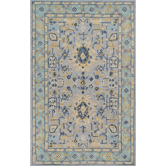 Momeni Tangier Wool Hand Tufted Blue Area Rug 9'6" X 13'6"