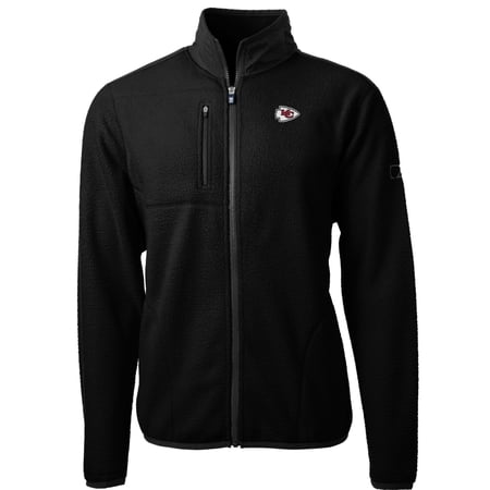 Men s Cutter & Buck Black Kansas City Chiefs Big & Tall Cascade Eco Sherpa Fleece Full-Zip Jacket