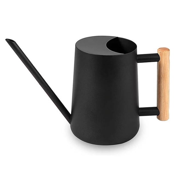 Regadera de acero inoxidable con boca larga, de gran capacidad, para uso doméstico, para jardín