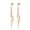 Pink Rose Gold, variant on Womens Stainless Steel Triple Triangle Dangle Stylish Chain Chandelier Edgy Drop Earrings, Pink Rose Gold