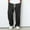 X-331Black, variant on ZHOGXU Mens Casual Pants Drawstring Elastic Waisted Solid Color Straight Fit Comfortable Trousers With Pockets For Daily Wear Black L