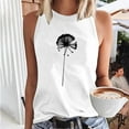 thumbnail image 2 of Babysbule Womens Tank Tops Summer Women Dandelions Print Tank Fit Round-Neck Sleeveless Block Shirts Tunic Tee Tops, 2 of 6