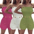 thumbnail image 4 of Combinaison Moulante Sans Manches Décontractée pour Femmes, Club, Short, 4 of 5
