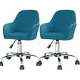 thumbnail image 1 of N/A Velvet Swivel Armrest Curved Back, Home Office Desk Chair Covers, Stretch Wingback Dining Chair Cover Protector, for Vanity Living Room,G,2pack, 1 of 7