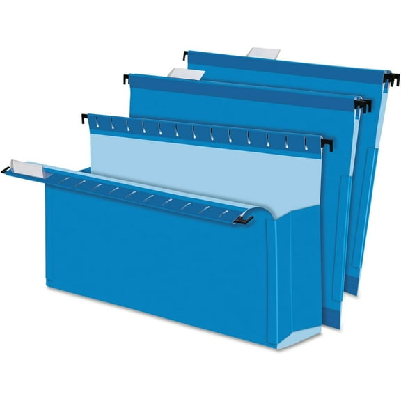Pendaflex 59303 Hanging Box File Folders, 3-Inch Exp, Legal, 25/BX, Blue