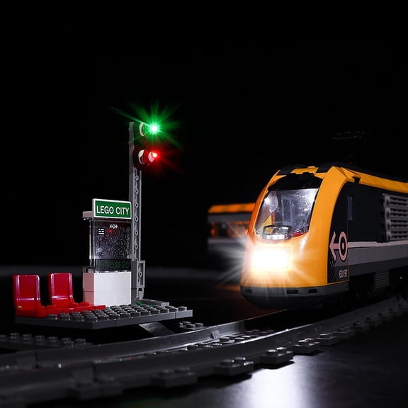 ‌LED Light Compatible with Legos 60197 Building Set, LED Light Kit for Legos 60197 City Passenger train Building Toy, Only Decoration Lights, No Building Model Kit