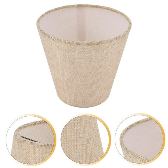 HEALEEP 3 Pcs Bedroom Lamp Shade Fabric Lampshade Table Lampshade 14x13cm Beige