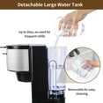 thumbnail image 6 of Single Serve Coffee Maker K Cup & Ground Coffee, One Cup Coffee Maker Brews 6-14 Oz in 2 Mins, Pod Coffee Maker Fits Travel Mugs, with 30 Oz Removable Water Tank, Reuseable Filter, Black, 6 of 8