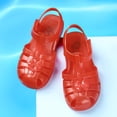 thumbnail image 6 of JUMEYU Girls Jelly Sandals Summer Costume Dress Shoes Fisherman Gladiator Flat Sandals for Toddler/Little Kid/Big Kid Size 12 (Red,Little Kids 12), 6 of 8