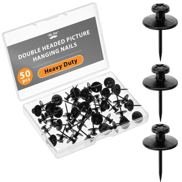 Clavos de doble cabeza para colgar cuadros Mr. Pen, paquete de 50