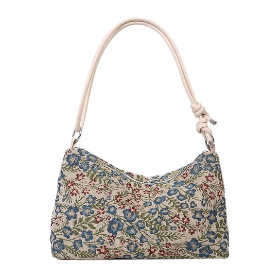 2024 Western Style Colored Shoulder Bag European American Trend Ethnic Style Canvas Bag Women's Minimalist Underarm Shoulder Bag