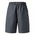 thumbnail image 3 of Evdexr Cargo Shorts Womens Knee Length Drawstring Bermuda Shorts 2026 Baggy Hiking Shorts Elastic Waist Belted Casual Short with Multi Pockets Gray 2XL, 3 of 7