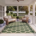 thumbnail image 4 of SAFAVIEH Courtyard Estelle Geometric Indoor/Outdoor Area Rug, Dark Green/Beige, 8' x 11', 4 of 16
