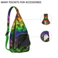 thumbnail image 4 of Minimalist Palm Tree Sling Backpack - Clean Line Tropical Design Crossbody Bag, Fashionable for Daily Commute, 4 of 4