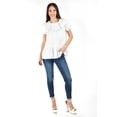thumbnail image 1 of Blusa de popelina con encanje Roman Fashion /Juvenil, 12604 (Blanco) blanco CH, 1 of 6