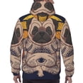 thumbnail image 7 of Balery Pug dog Yoga Pattern Mens Hoodie Kangaroo Pocket Hoodie Pullover Hooded Sweatshirt Ideal for Daily Wear Travel and Home-X-Large, 7 of 7