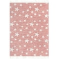 thumbnail image 2 of Well Woven Kennedy Stars Modern Modern Kids Pink 6'7" x 9'3" Area Rug, 2 of 7