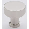 thumbnail image 4 of Alno A716-18 Moderne 1-1/8" Round Modern Disc Mushroom Solid Brass Cabinet Knob / Drawer, 4 of 4