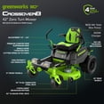 thumbnail image 2 of Greenworks 80V 42" Cordless CrossoverZ Zero Turn Lawn Mower, (6) 6Ah Batteries and 600W Wall Charger, CRZ4282, 2 of 21