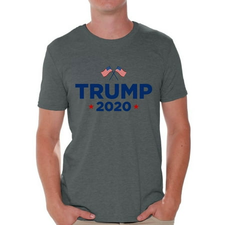 Awkward Styles Trump 2020 Shirt USA Trump Flag Tshirt for Men Donald Trump Men's T Shirt Trump Shirts Mr. President T-Shirt Gifts for Republican