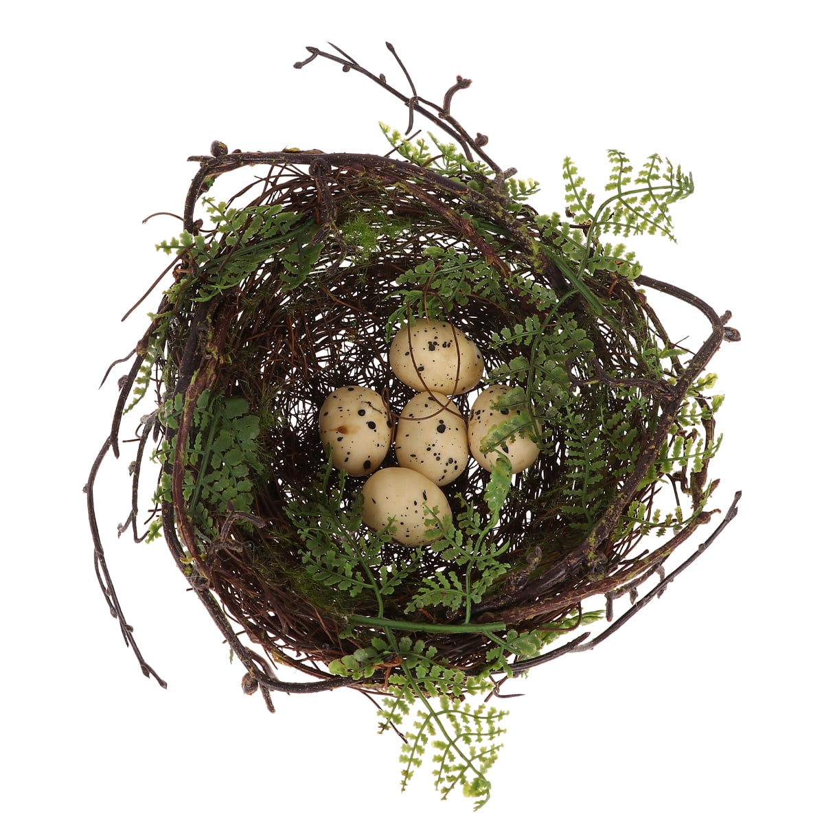 Etereauty Nest Bird Eggs Artificial Decor Easter Birds Fake Nests ...