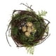 thumbnail image 2 of 1 Juego de nido de pájaro de vid, adorno de nido de ratán creativo, decoración de nido de pájaro con 5 uds. De huevos de simulación para jardín, Patio, balcón, 2 of 8