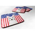 thumbnail image 1 of ""Caroline'S Treasures Bb2156Fc Posavasos de espuma con bandera estadounidense y Westie (juego de 4) 3.5"""" Multicolor"", 1 of 1