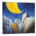 thumbnail image 1 of Global Gallery Donato Larotonda,'Sotto una grande luna gialla' Stretched Canvas Artwork, 1 of 3