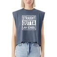 thumbnail image 2 of EcoLoom Straight Outta Law School Cap Sleeve Muscle Crop Shirt Women Sleeveless Baby Tee, 2 of 5