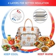 thumbnail image 4 of Large Cooler Bag Insulated Bags for Working Women,Waterproof Cooler Tote with MultiPockets for Adult,Insulated Lunch Box for Beach,Picnic,Work,Marine Adorable Crab, 4 of 7