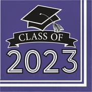 Creative Converting Purple 2023 Graduation Napkins, 108 ct