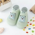 thumbnail image 2 of Fozruso Boys Girls Animal Cartoon Socks Shoes Toddler WarmThe Floor Socks Non Prewalker Shoes Sizes 6 Toddler(Green), 2 of 6