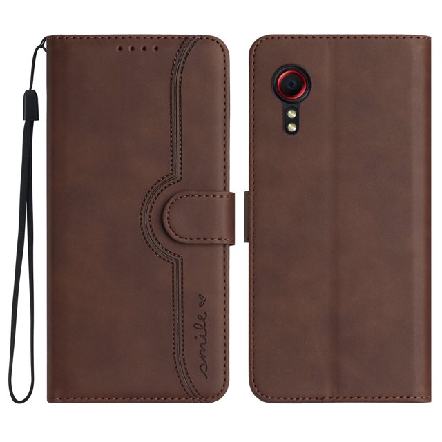 Compatible with Samsung Galaxy Xcover5 Case Premium PU Leather Wallet with Built-in Magnet Cover