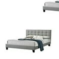 thumbnail image 4 of Dex Modern Platform California King Bed, Tufted Upholstery, Light Gray- Saltoro Sherpi, 4 of 5