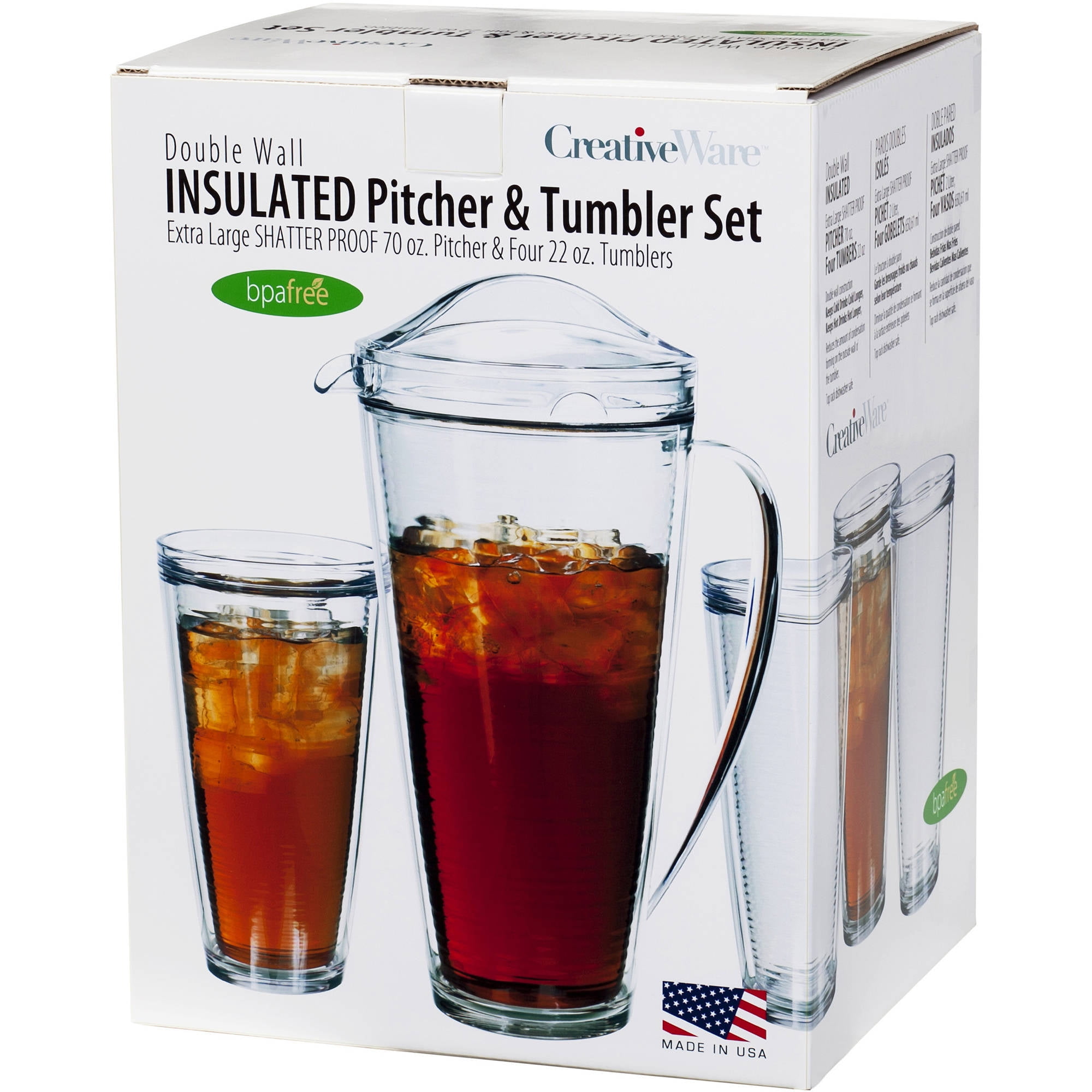 Generic Creative Ware Insulated Pitcher and Tumbler Set, 70 oz Pictcher
