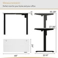 thumbnail image 6 of Sobaniilo 48''x 24'' Electric Height Adjustable Standing Desk, Home Office Sit Stand Desk Stand Up Desk with Splice Board (Black Frame+ White Top), 6 of 7