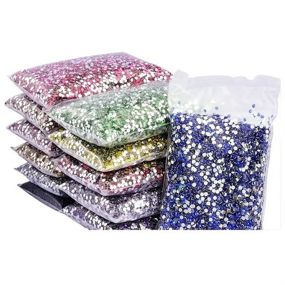 Flatback Silver Bottom Resin Non Hotfix Rhinestones In Big Package Glitter Crystals And Strass