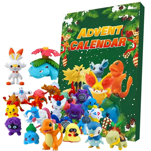2025 Holiday Advent Calendar for Kids, 24 Gift Pieces - Includes 24 Toy Character Figures Accessories - Ages 4 -Valentine's Day Easter Christmas school presents Figures Gift for Kids