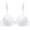 White, variant on SMZ Women's Nylon Mold Cup Underwear Plus Size Adjustable Anti-Sag Bra Gathered Top Support Women's Underwear