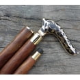 thumbnail image 3 of Premium Fashionable Wooden Walking Cane For Men and Women | Walking Stick With Black Flower Leaf Head | Premium Adult Gift, 3 of 4