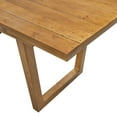 thumbnail image 3 of Guyou 55"-71" Extendable Dining Table, Farmhouse Rectangular Kitchen Table for 6-8 People, Solid Wood Rustic Dinner Table for Kitchen Dining Room, Walnut, 3 of 10