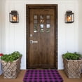 thumbnail image 5 of KLL Purple Black Plaid Print Front Door Mat Indoor Outdoor Entrance, Non-Slip Mat All-Weather Doormat Indoor Outdoor Rug Patio Porch Entryway Mat, 23.6''x15.7'', 5 of 7