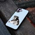 thumbnail image 4 of WIRESTER Shockproof Soft Rubber Cover Case for Apple iPhone 17 6.3" 2025, Schnauzer Dog Butt Looking Back On Light Blue Background, 4 of 5