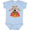 thumbnail image 3 of Inktastic Happy Thanksgiving Cute Turkey in Pilgrim Hat Boys or Girls Baby Bodysuit, 3 of 5