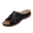 thumbnail image 2 of YOUYEDIAN Orthopedic Sandals for Women Beach Open Toe Arch Support Shoes Summer Comfortable Non Slip Slip on Wide Slippers, 2 of 7