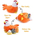thumbnail image 2 of Chicken Stuffed Animal Chicken Plush Toys Mommy Farm Hen Plush with Henhouse Plushie/Egg/2 Little Baby Chicks Toys Christmas Birthday Gift for Girls Toddler Kids 3 4 5 6 7 8 9+ Years Old, 2 of 6